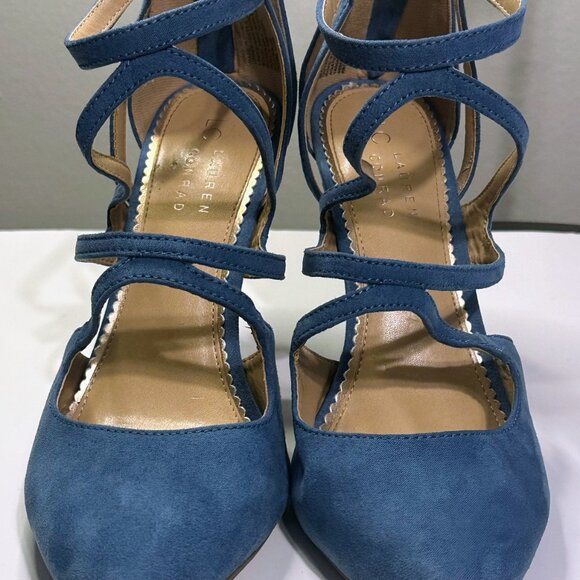 LC Lauren Conrad Blue Strappy Heels - Picture 8 of 13